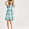 Girls Tie-Dye Printed Fit & Flare Dress
