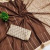 Elegant Coffee Brown Mysore Soft Silk Saree with Beige Zari Woven Design