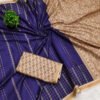 Royal Purple Mysore Soft Silk Saree with Antique Gold Zari Woven Design